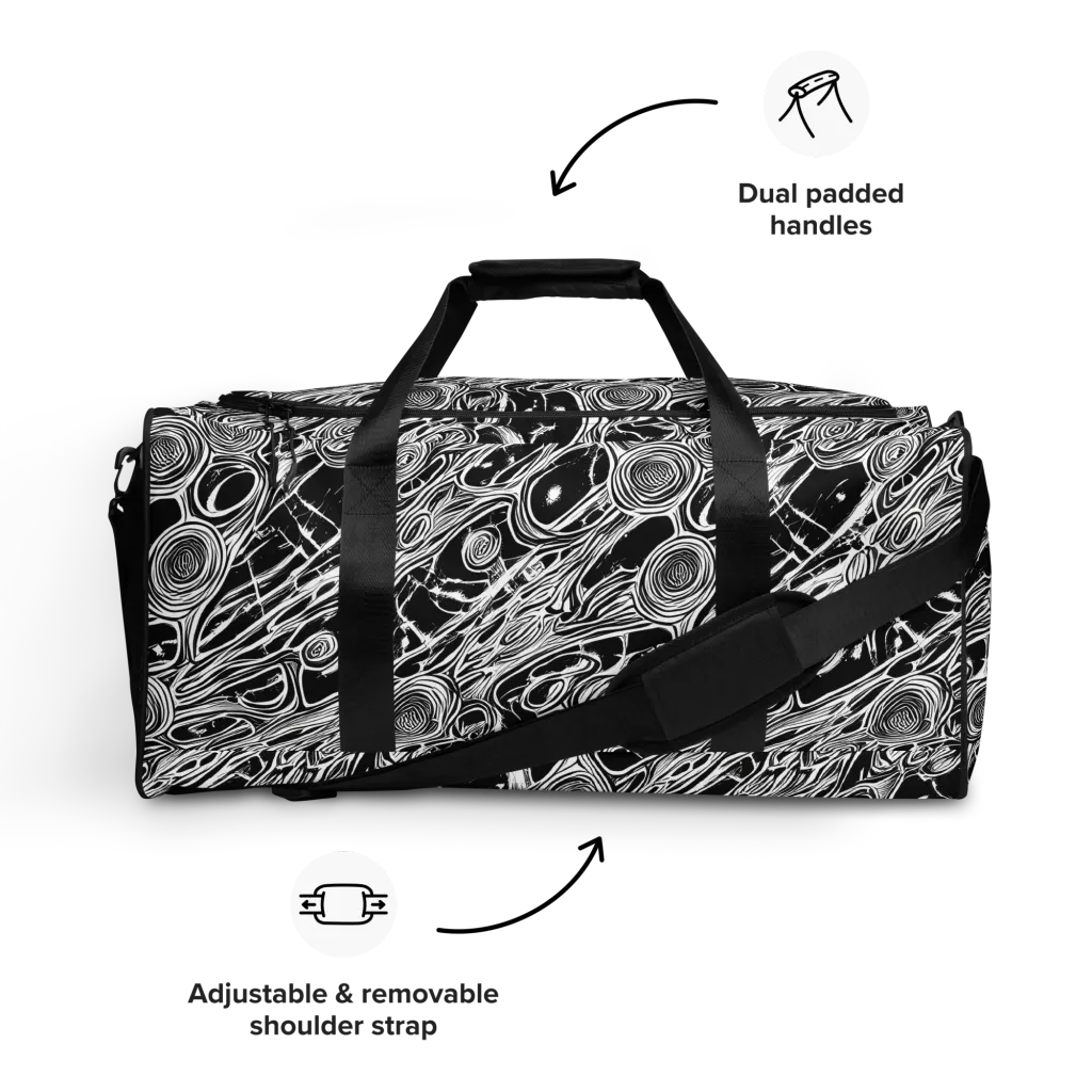Inkwood Spiral on Duffle Bag — Front