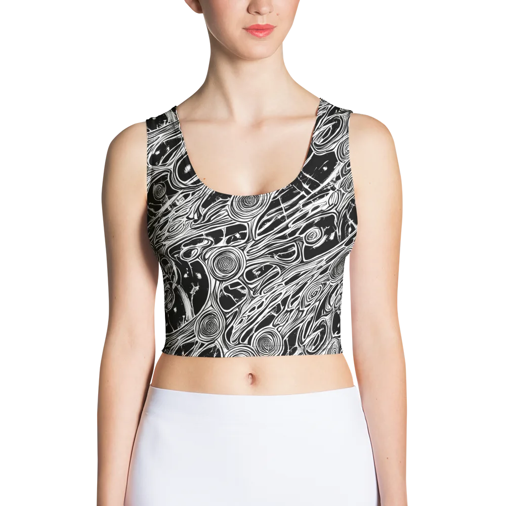 Inkwood Spiral on Crop Top — Front