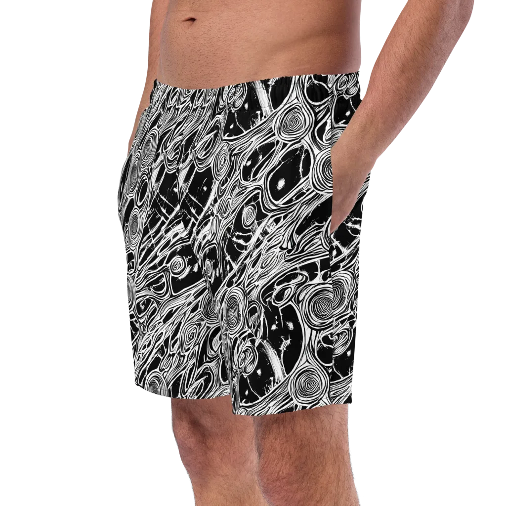 Inkwood Spiral on Swim Trunks — Left Front