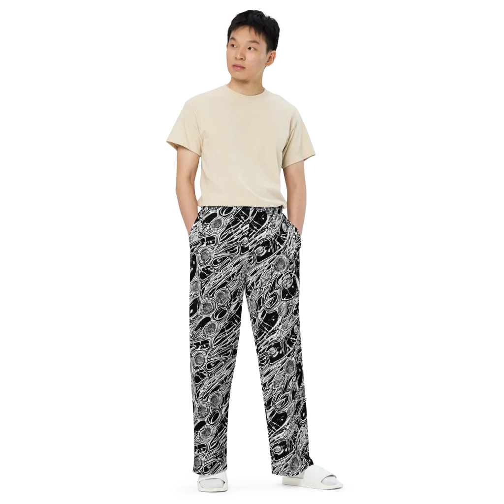 Inkwood Spiral on Wide-Leg Pants — Front