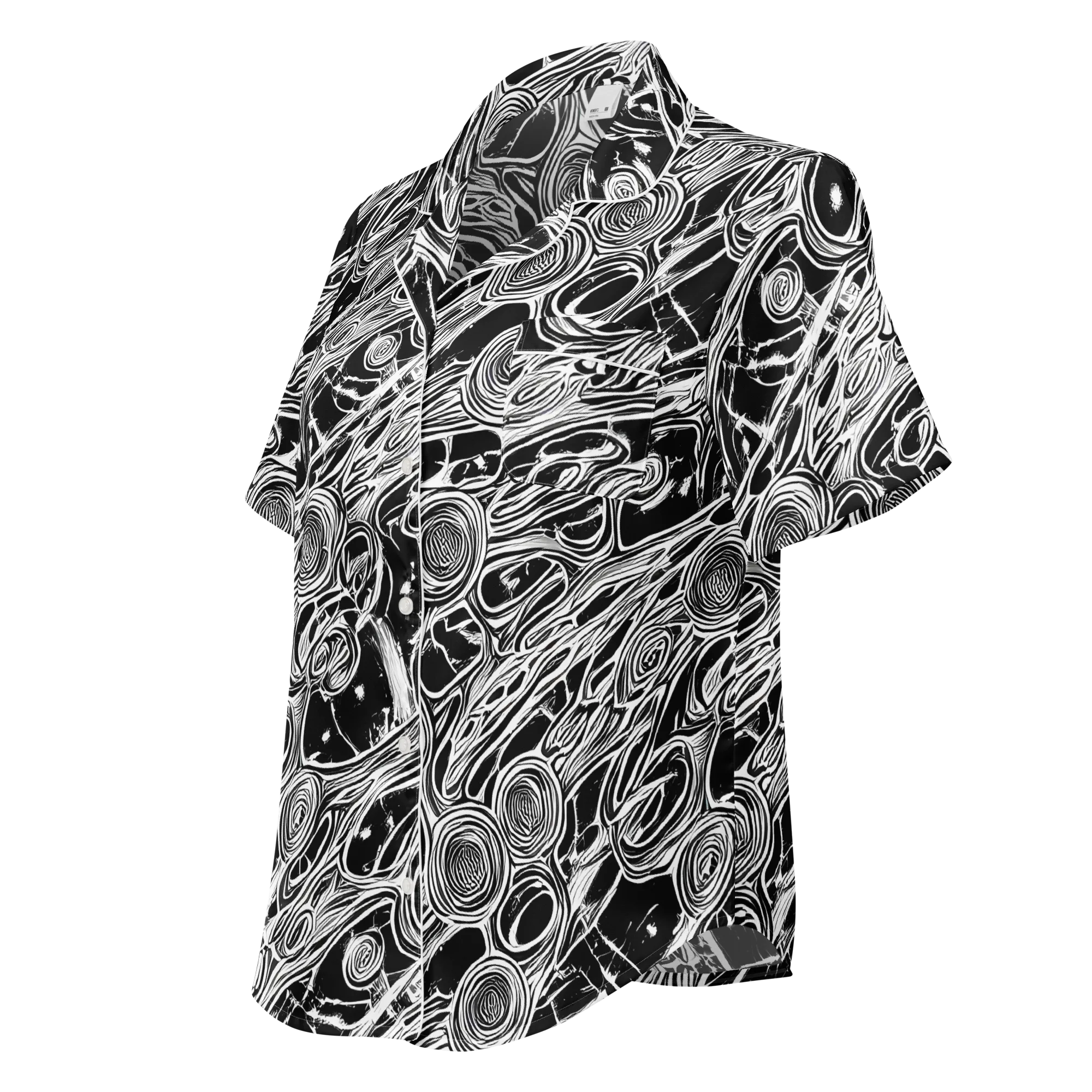 Inkwood Spiral on Women's Short Sleeve Pajama Top — Left Front