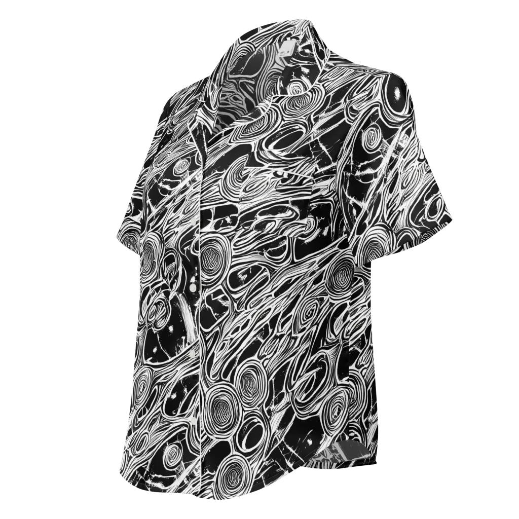 Inkwood Spiral on Women's Short Sleeve Pajama Top — Left Front