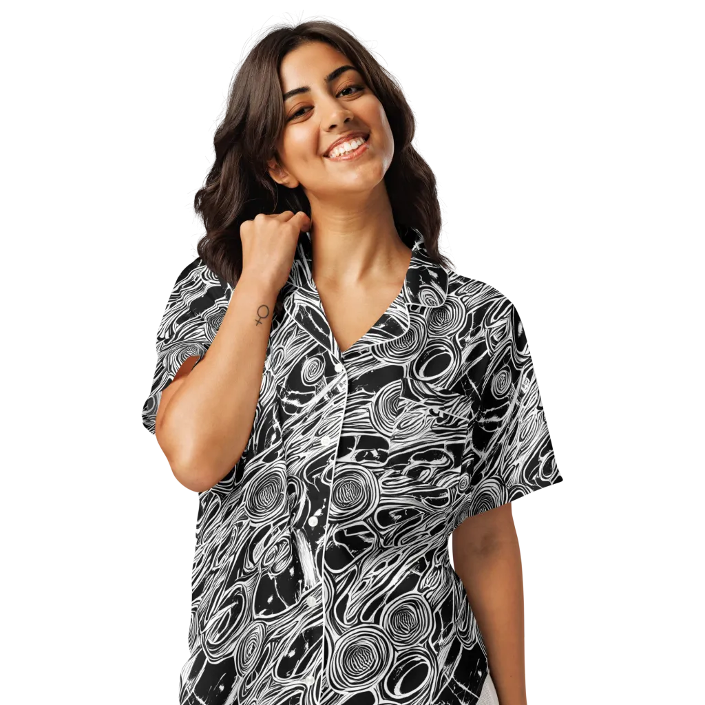 Inkwood Spiral on Women's Short Sleeve Pajama Top — Front
