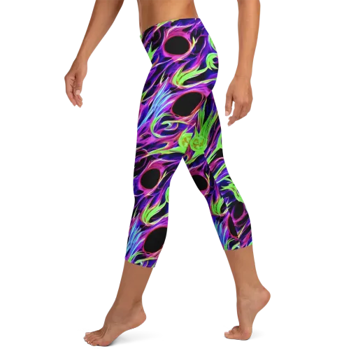 Lime After Dark on a Capri Leggings