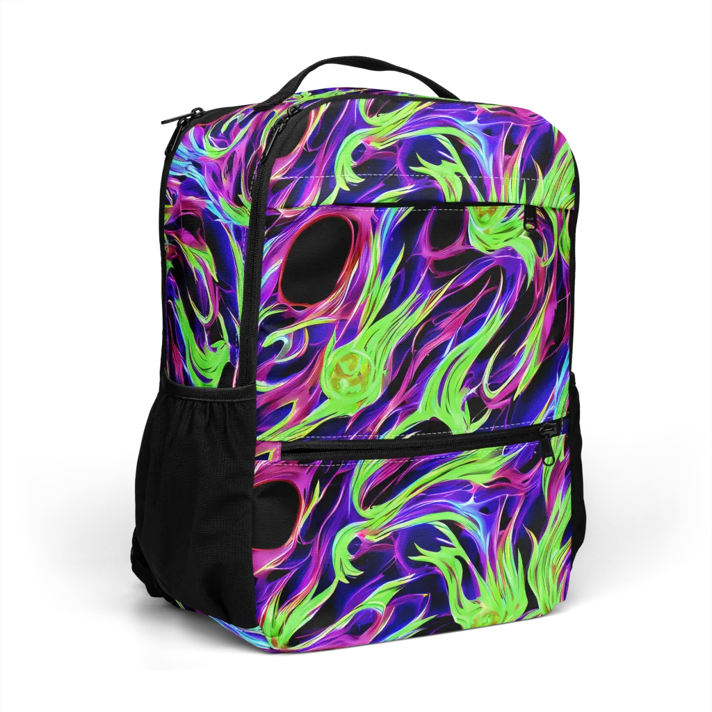 Lime After Dark on Utility Backpack — Right Front