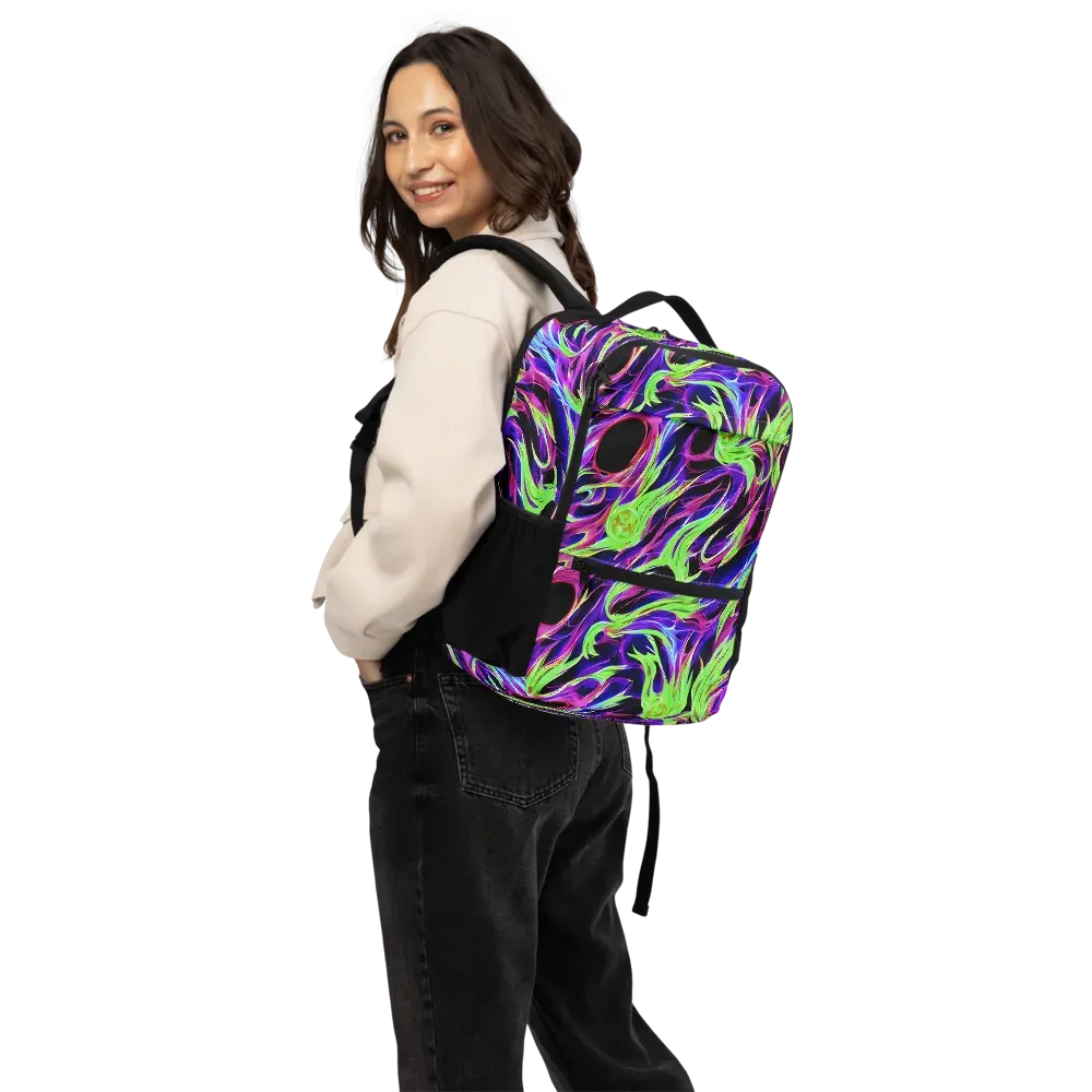 Lime After Dark on Utility Backpack — Back