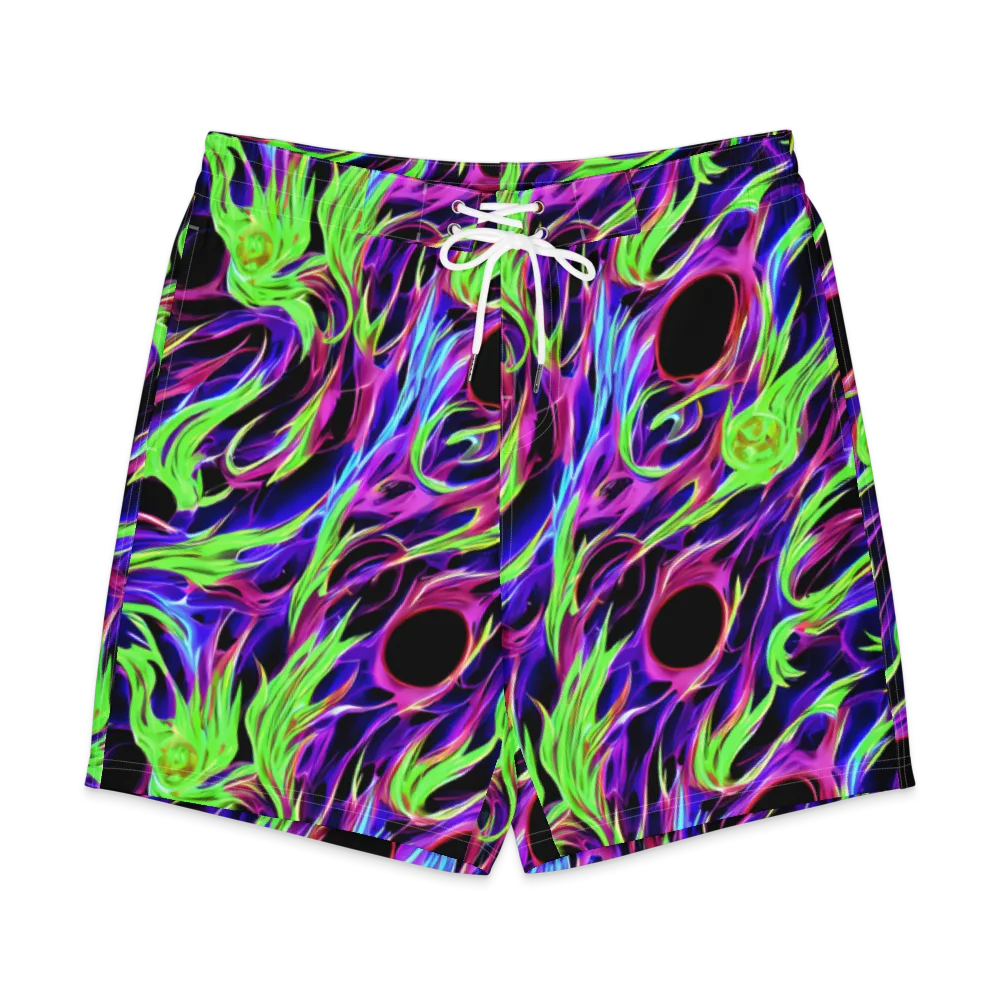 Lime After Dark on Men's Board Shorts — Front