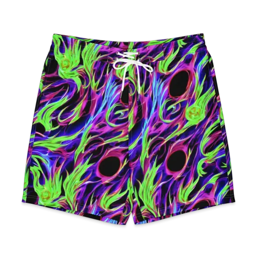 Lime After Dark on a Men's Board Shorts