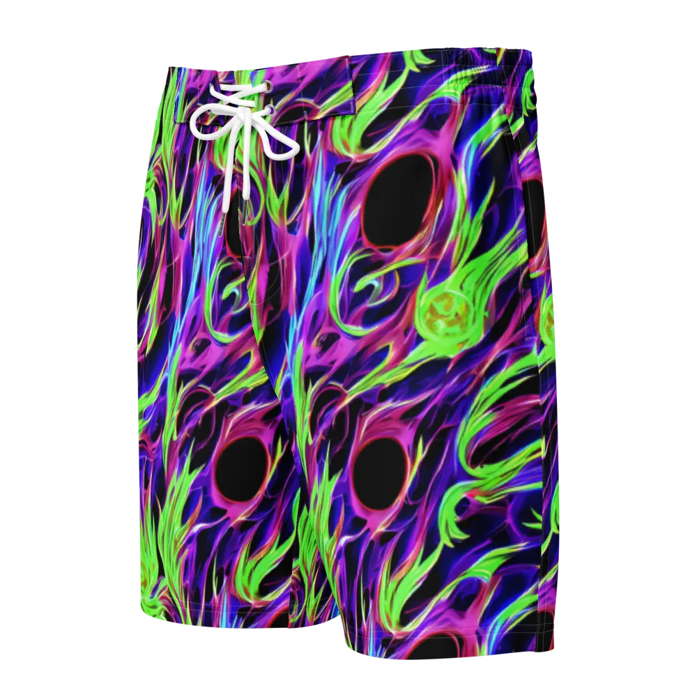 Lime After Dark on Men's Board Shorts — Front