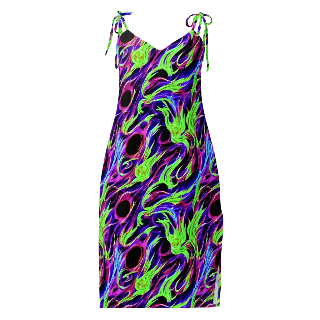 Lime After Dark on Slip Dress — Front