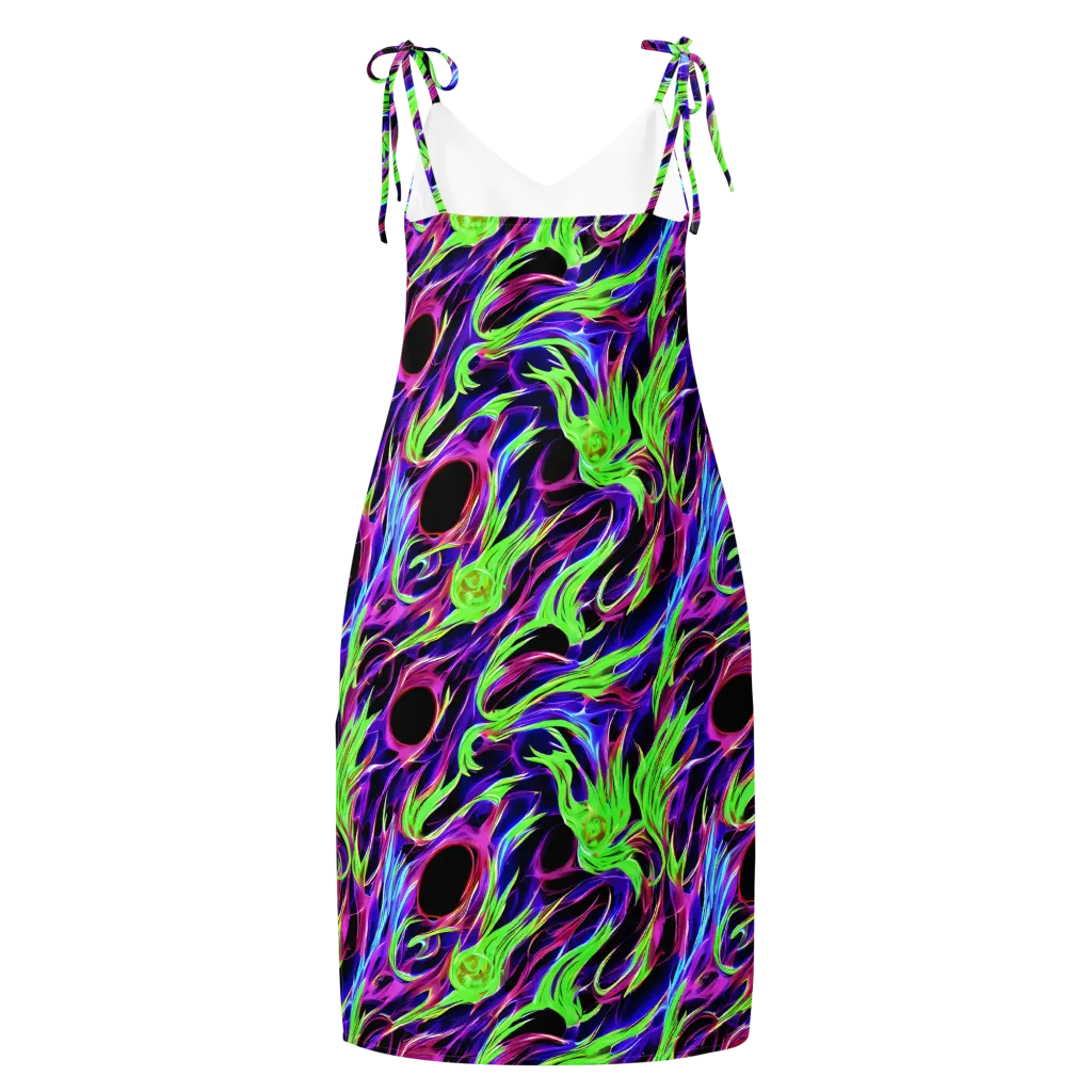 Lime After Dark on Slip Dress — Back