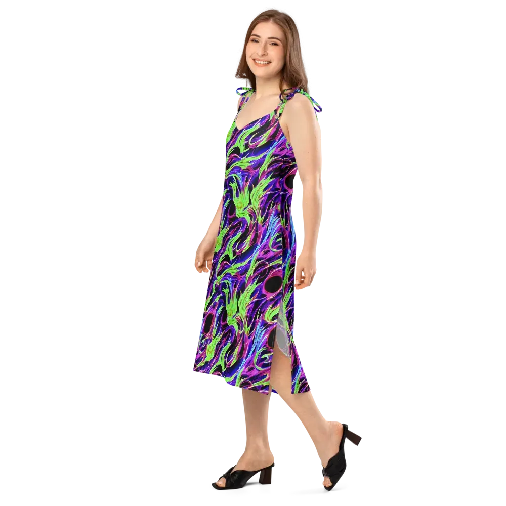 Lime After Dark on Slip Dress — Left Front