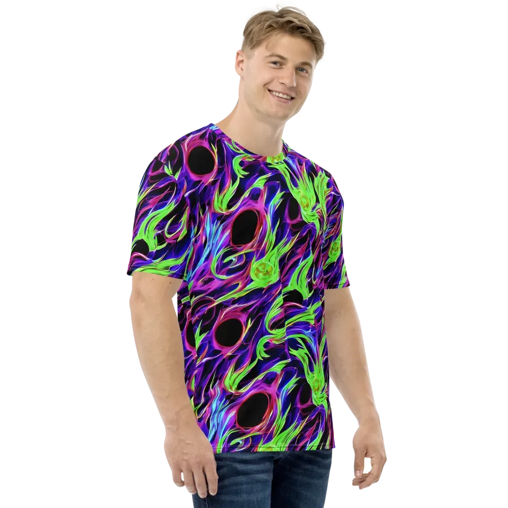 Lime After Dark on Men's Crew Neck T-Shirt — Right