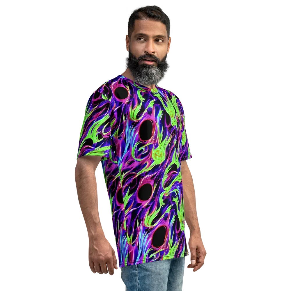 Lime After Dark on Men's Crew Neck T-Shirt — Right