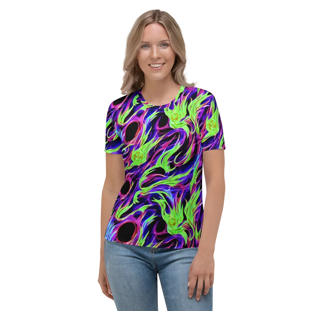Lime After Dark on Women's Crew Neck T-Shirt — Front