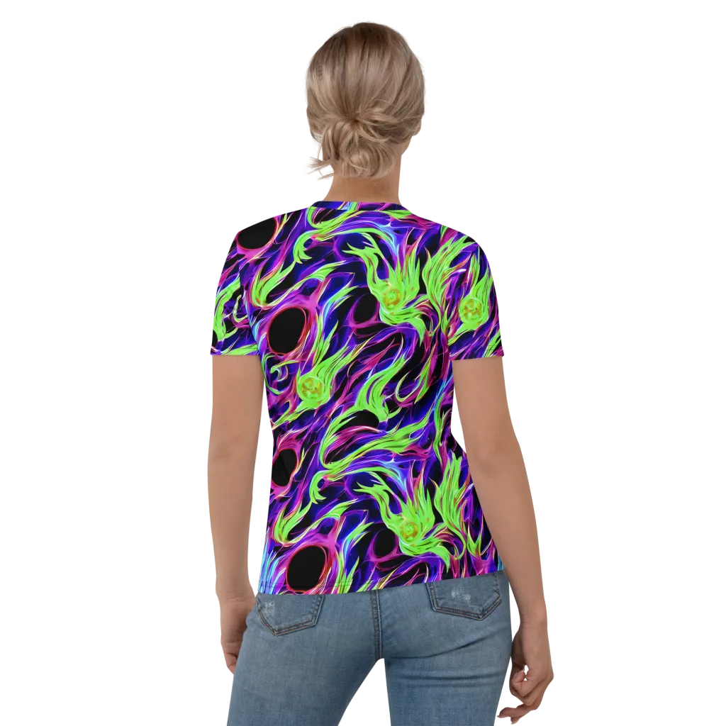Lime After Dark on Women's Crew Neck T-Shirt — Back