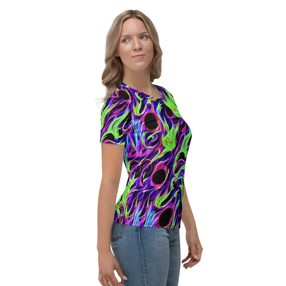Lime After Dark on Women's Crew Neck T-Shirt — Right
