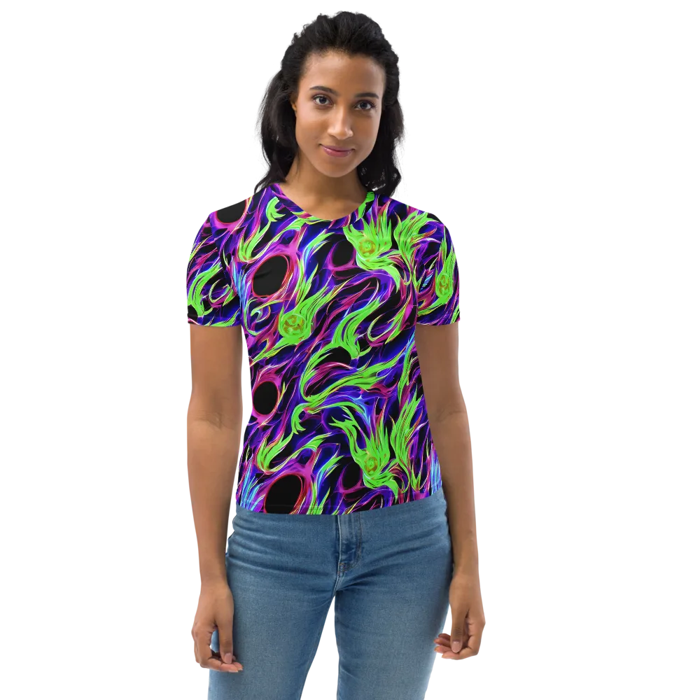 Lime After Dark on Women's Crew Neck T-Shirt — Front