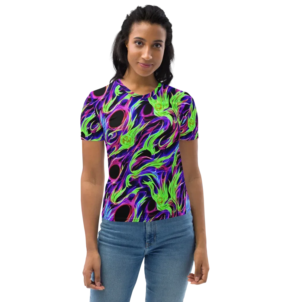 Lime After Dark on Women's Crew Neck T-Shirt — Front