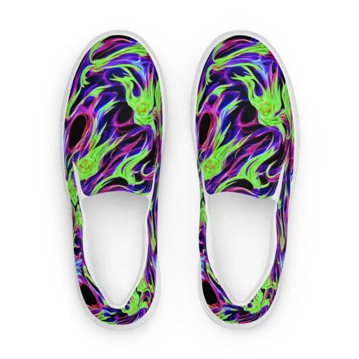 Lime After Dark on a Women's Slip-On Canvas Shoes