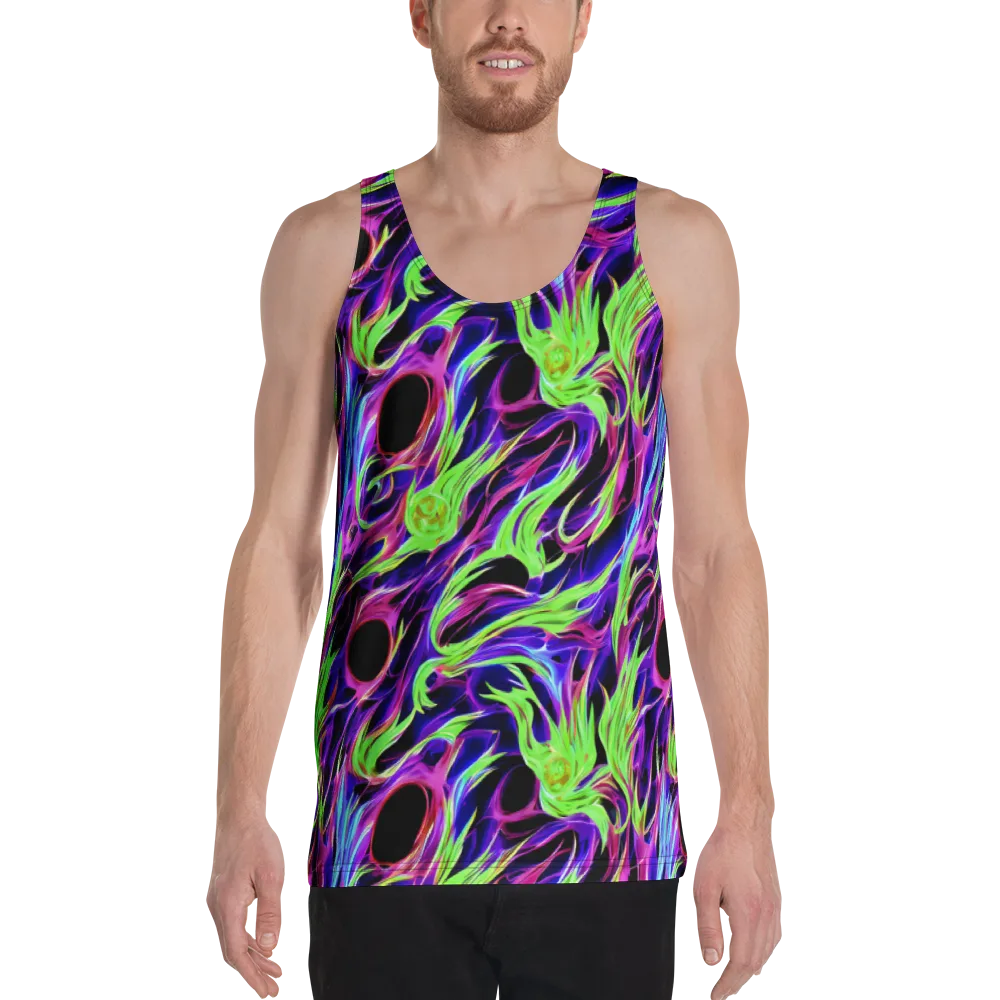 Lime After Dark on Men's Tank Top — Front