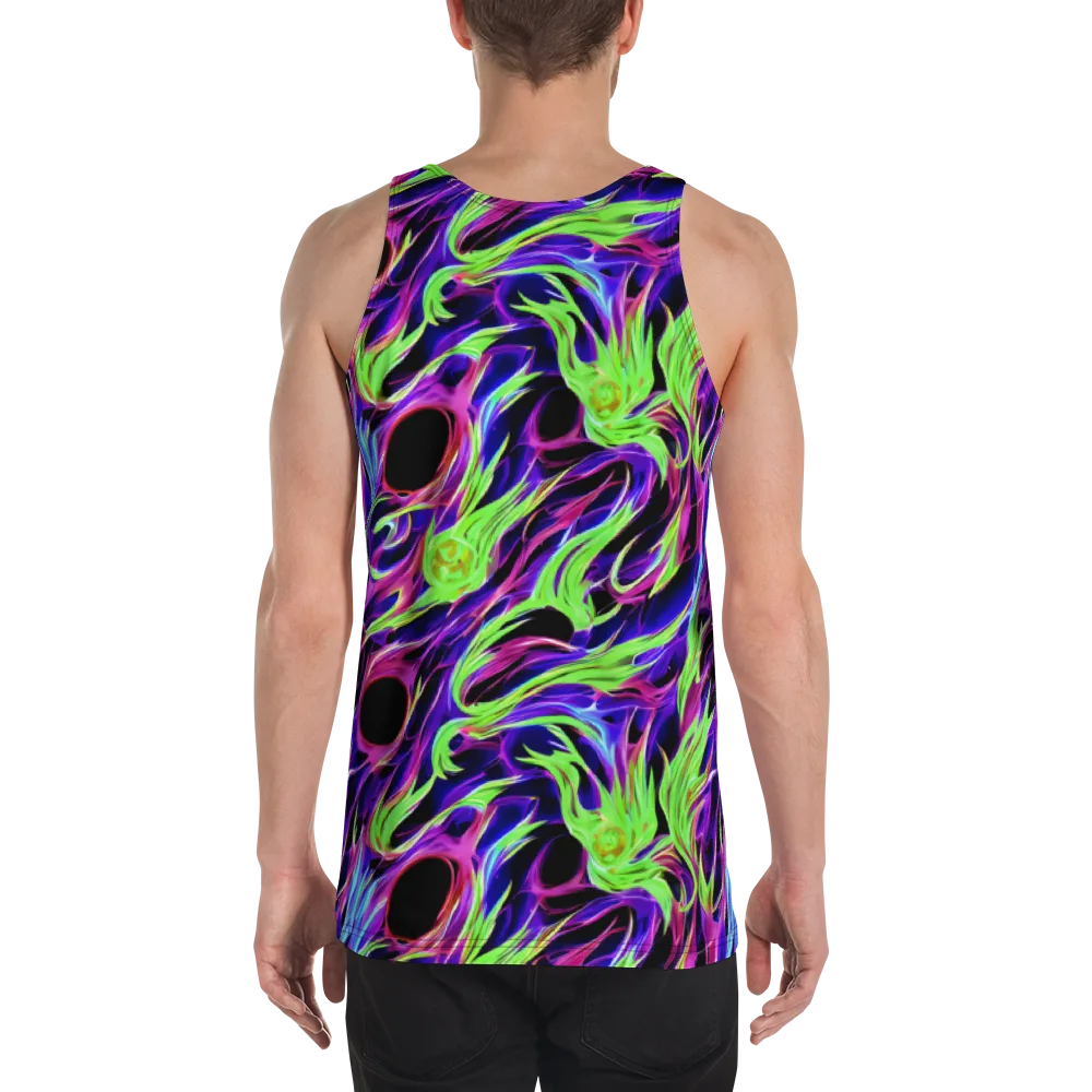 Lime After Dark on Men's Tank Top — Back