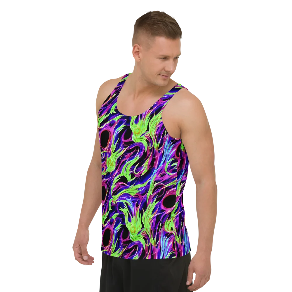 Lime After Dark on Men's Tank Top — Left Front