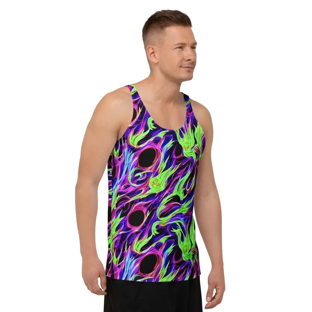 Lime After Dark on Men's Tank Top — Right Front