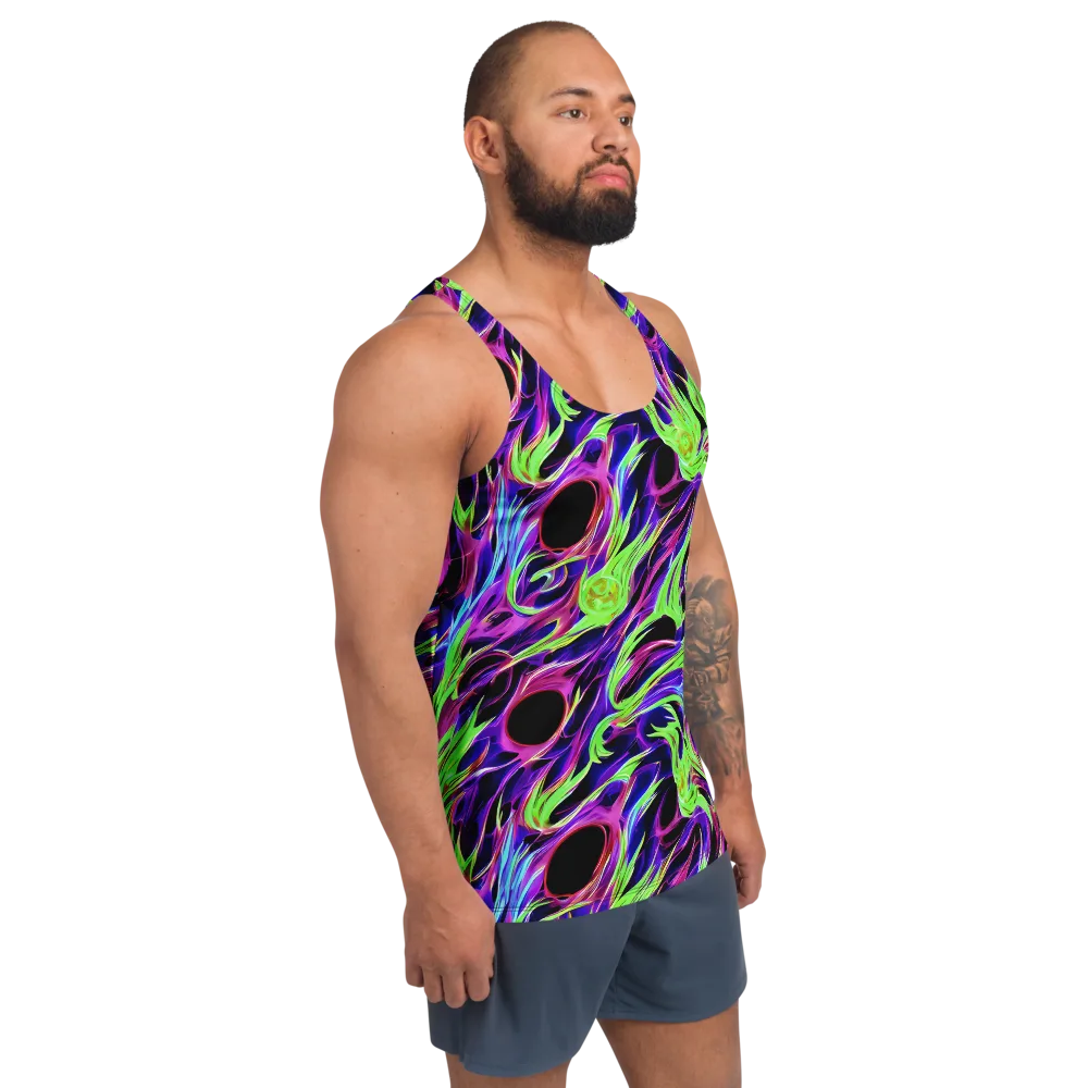 Lime After Dark on Men's Tank Top — Right Front