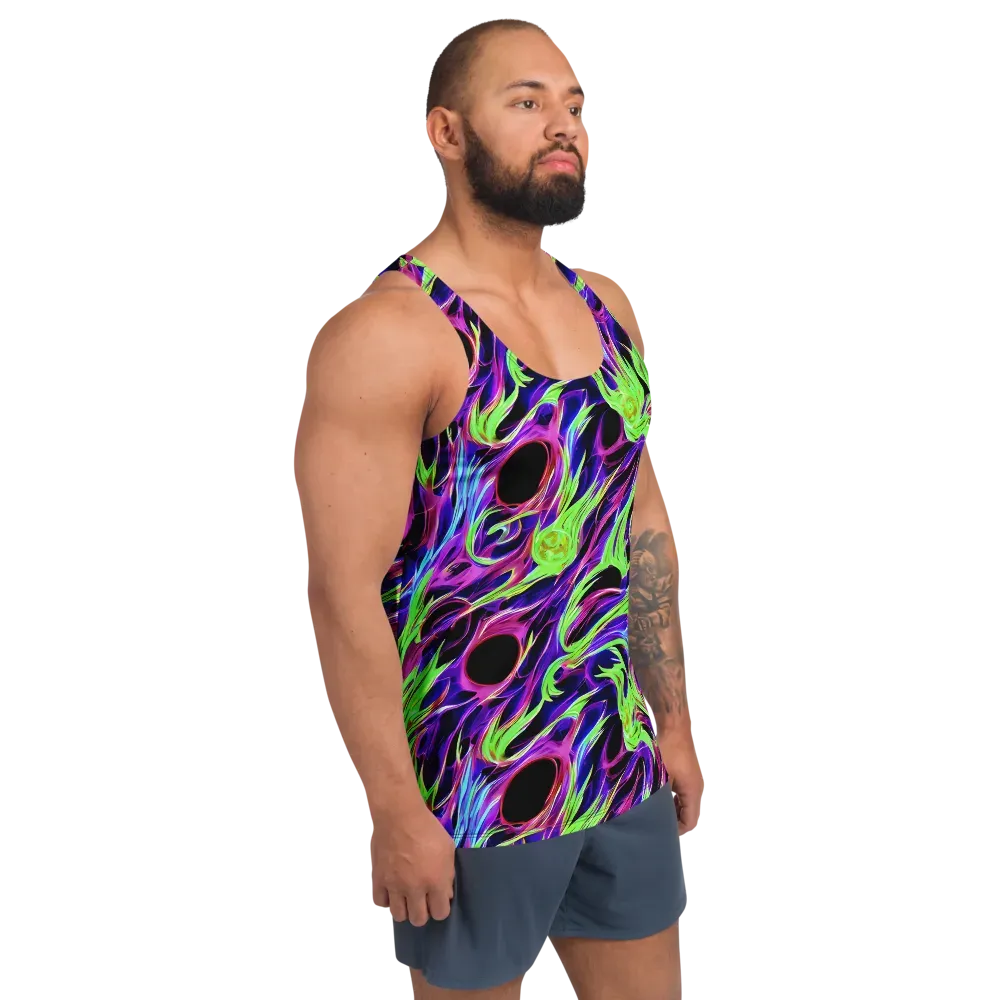 Lime After Dark on Men's Tank Top — Right Front