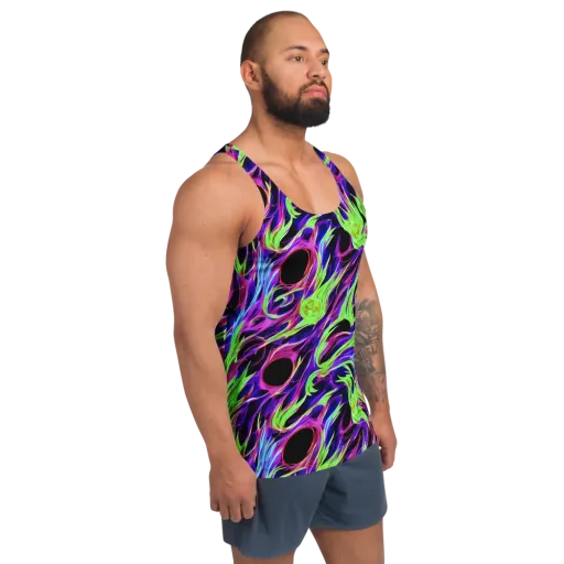 Lime After Dark on a Men's Tank Top