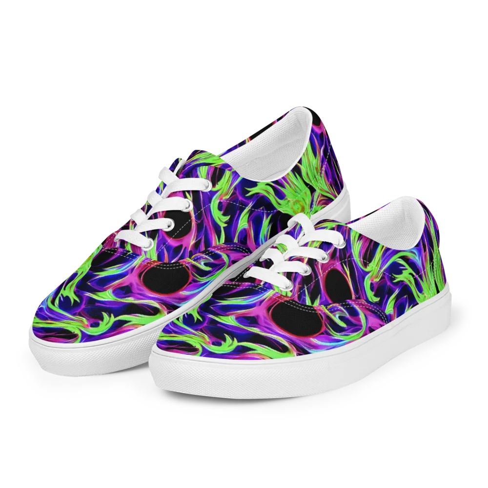 Lime After Dark on Men's Lace-Up Canvas Shoes — Left Front