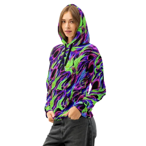 Lime After Dark on a Cotton Hoodie