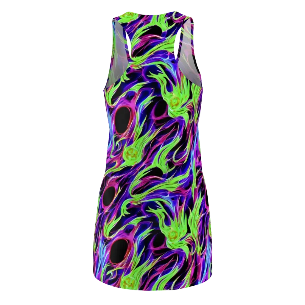 Lime After Dark on Racerback Dress — Back