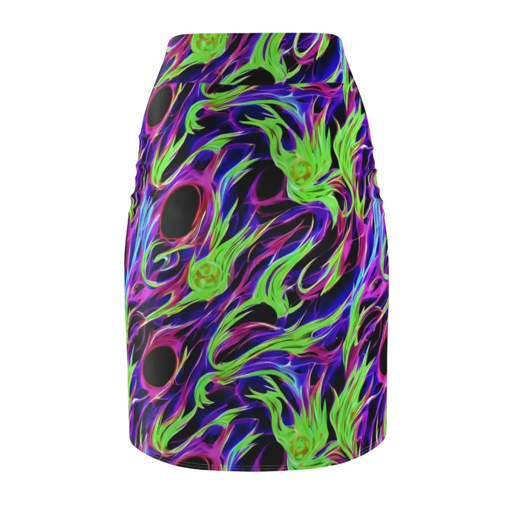 Lime After Dark on Pencil Skirt — Back