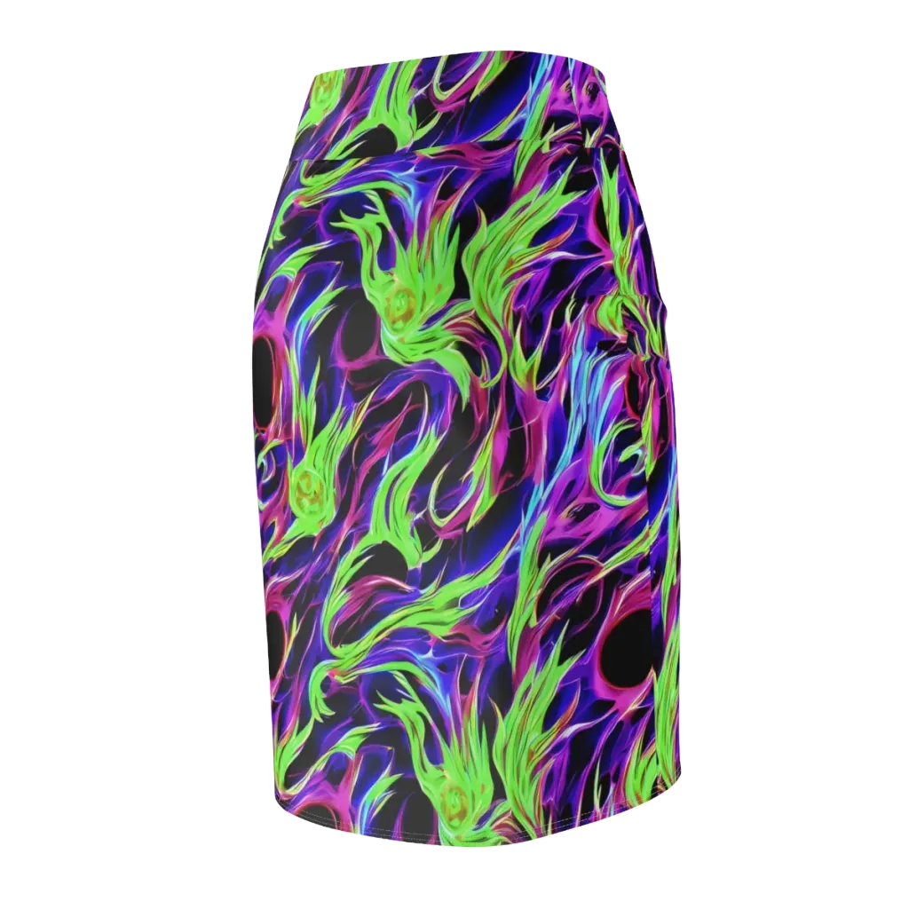 Lime After Dark on Pencil Skirt — Back Side