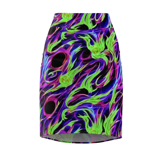 Lime After Dark on a Pencil Skirt