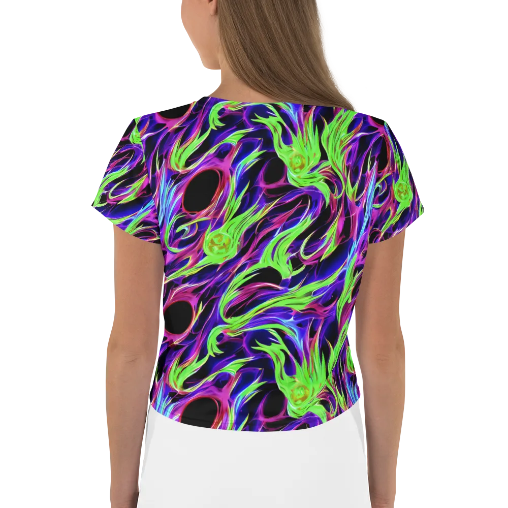 Lime After Dark on Crop Tee — Back
