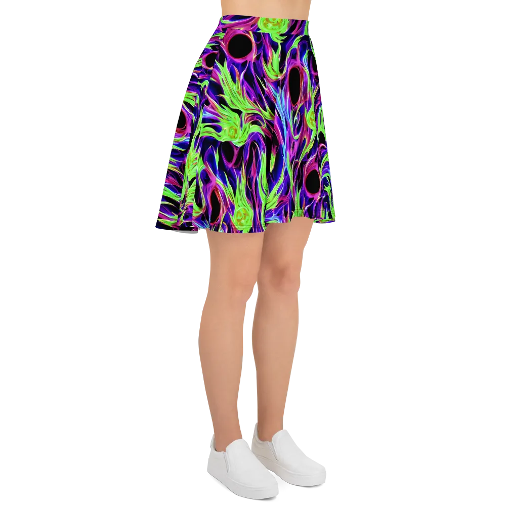 Lime After Dark on Skater Skirt — Right