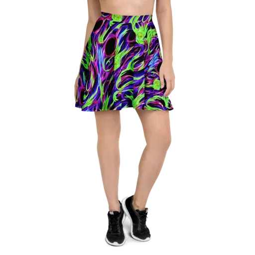 Lime After Dark on a Skater Skirt
