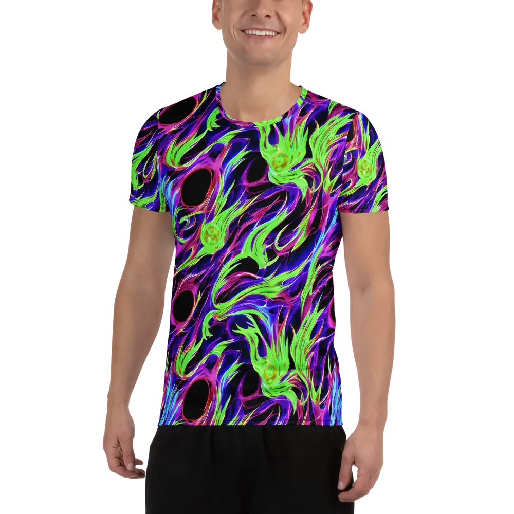 Lime After Dark on Men's Athletic T-Shirt — Front