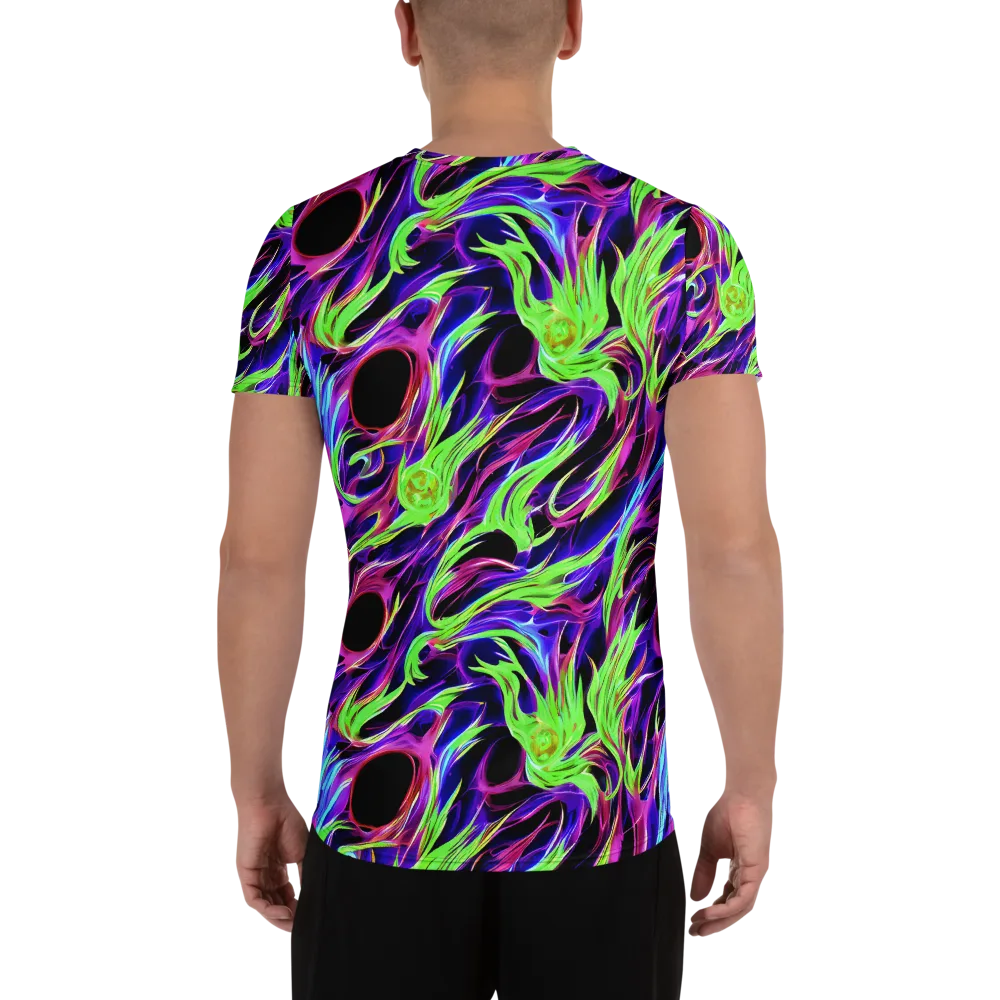 Lime After Dark on Men's Athletic T-Shirt — Back