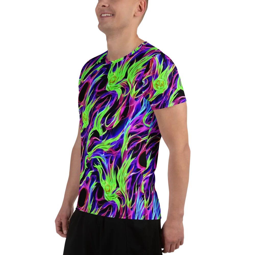 Lime After Dark on Men's Athletic T-Shirt — Left