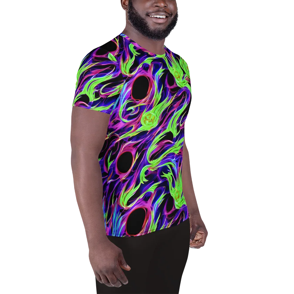Lime After Dark on Men's Athletic T-Shirt — Right