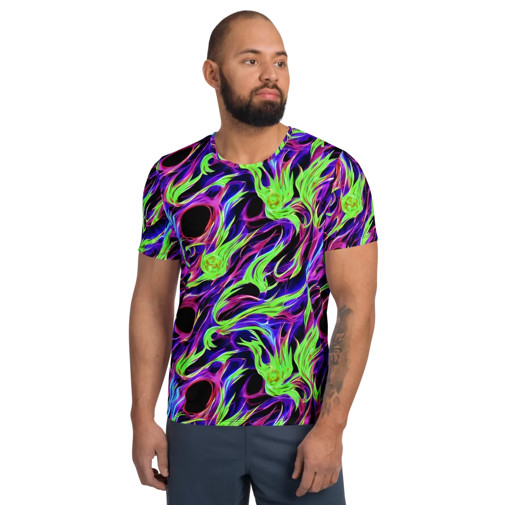 Lime After Dark on Men's Athletic T-Shirt — Front