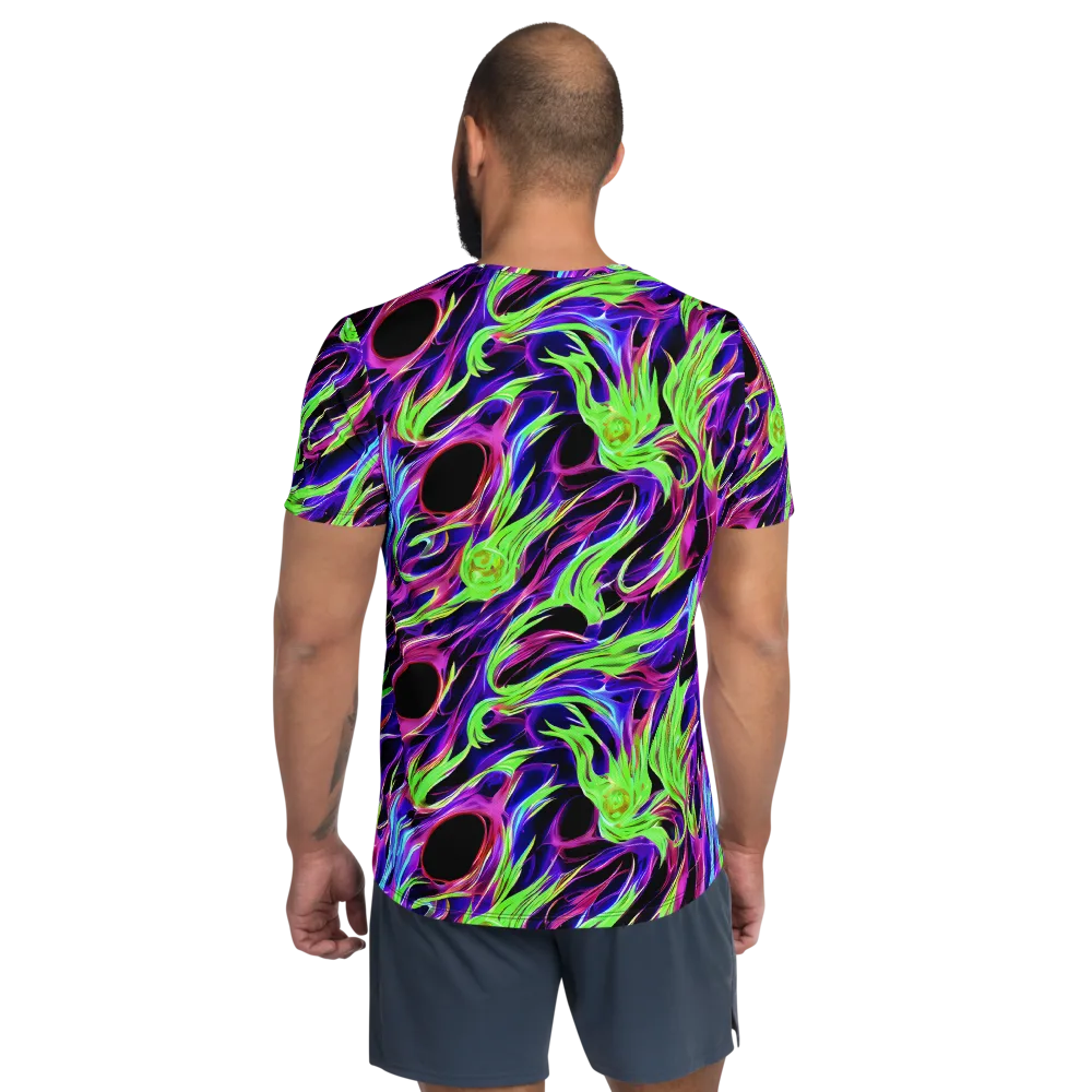 Lime After Dark on Men's Athletic T-Shirt — Back