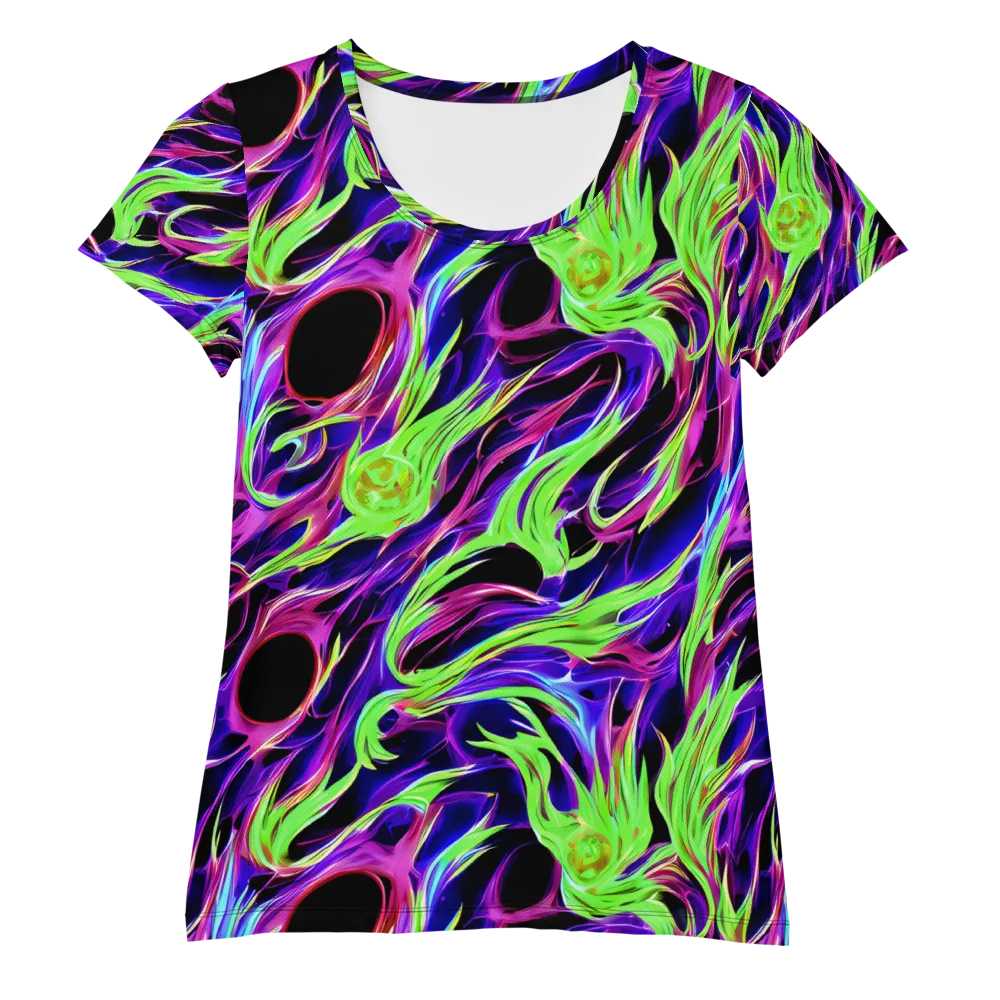 Lime After Dark on Women's Athletic T-Shirt — Front