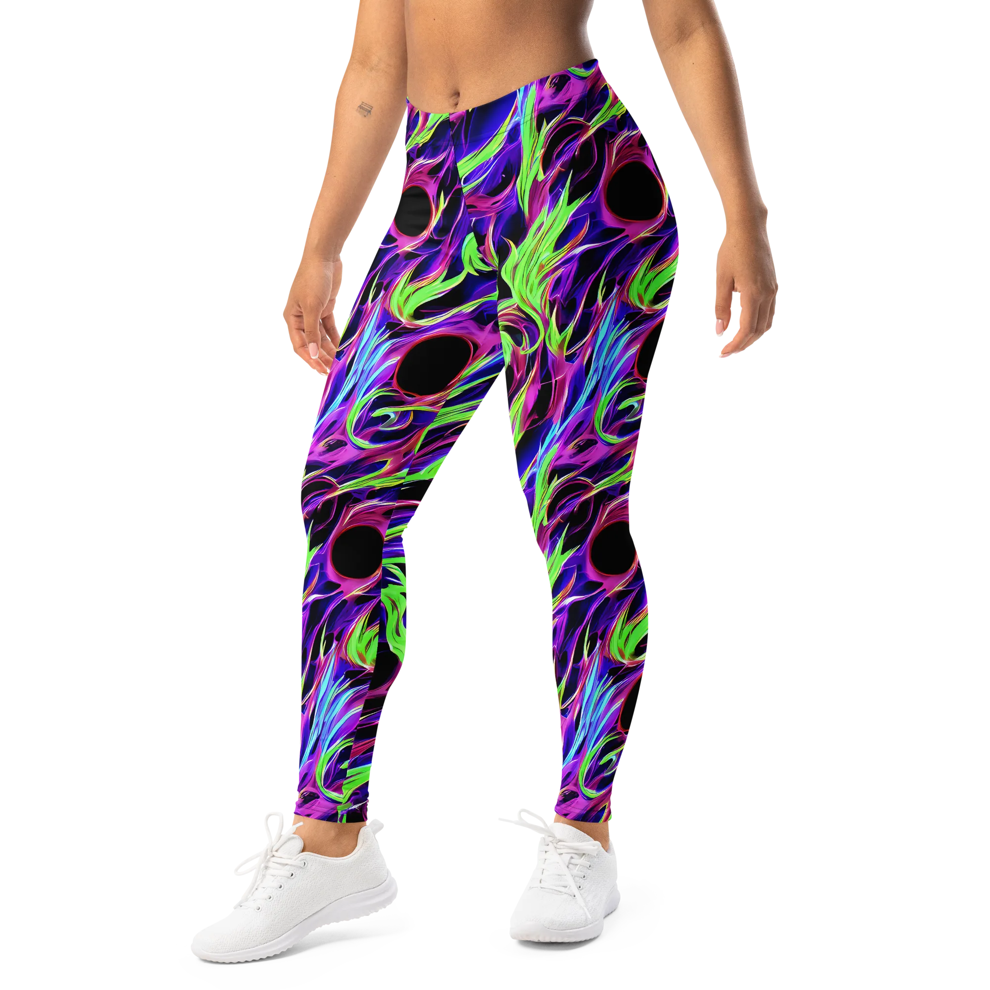 Lime After Dark on Leggings — Left Front