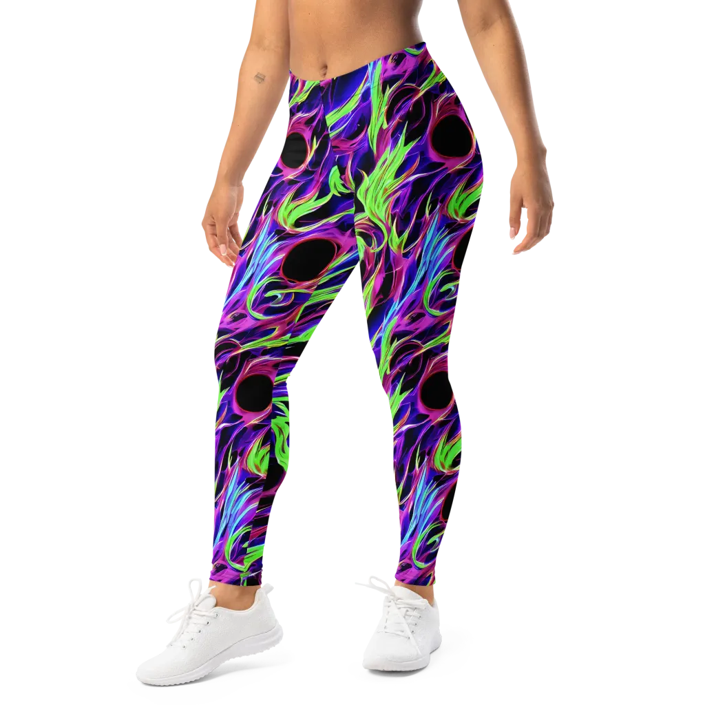 Lime After Dark on Leggings — Left Front
