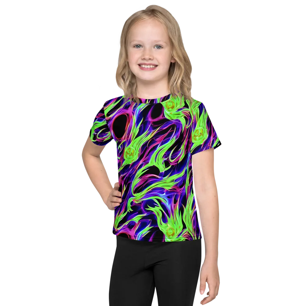Lime After Dark on Kids Crew Neck T-Shirt — Front